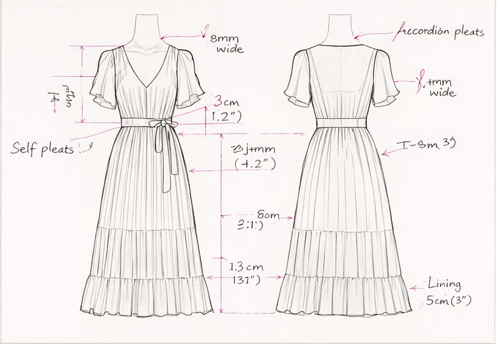 OEM pleated garment style development