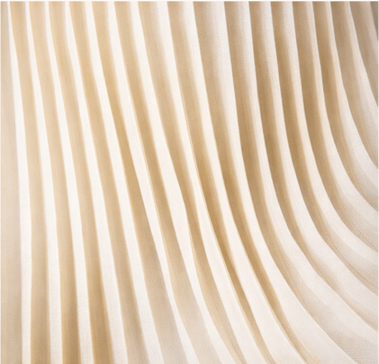 accordion pleated textile