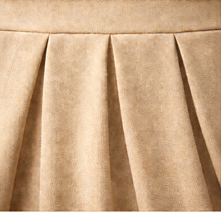 box pleats garment structure
